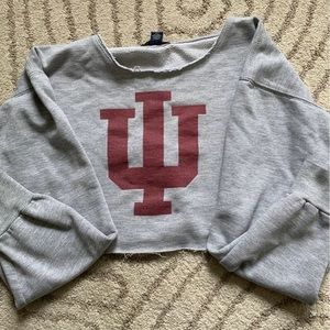 Indiana University cropped hoodie